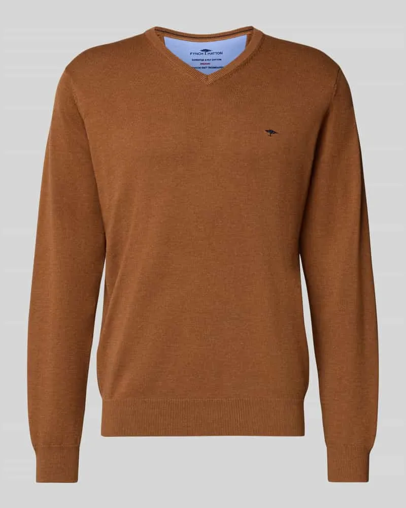 Fynch-Hatton Strickpullover mit Logo-Detail 