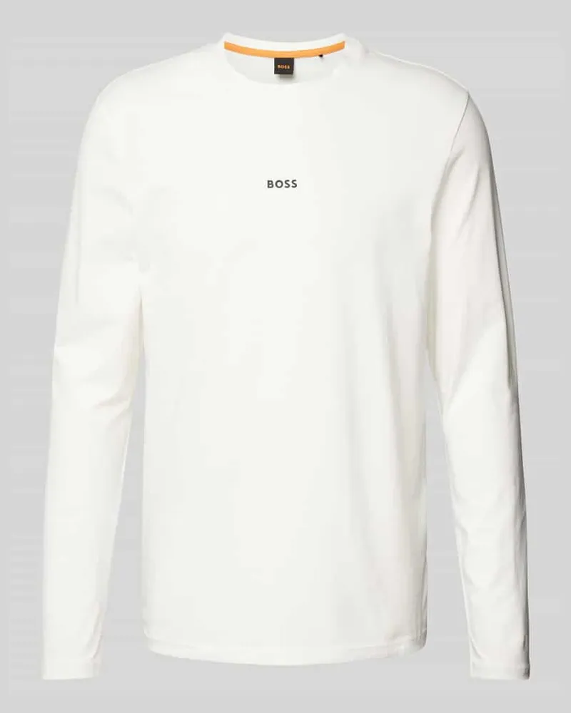 HUGO BOSS Longsleeve mit Label-Print Modell 'Chark 