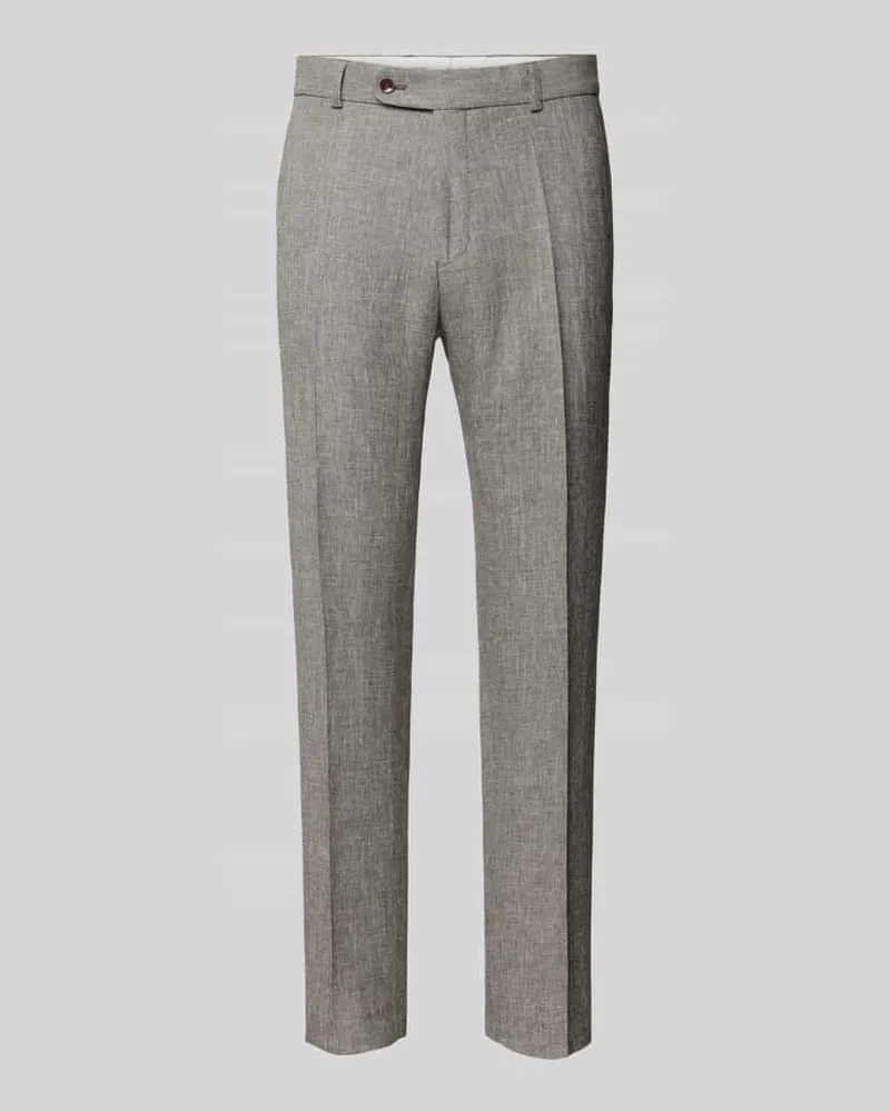 Carl Gross Slim Fit Anzughose aus Leinen-Mix mit Woll-Anteil 