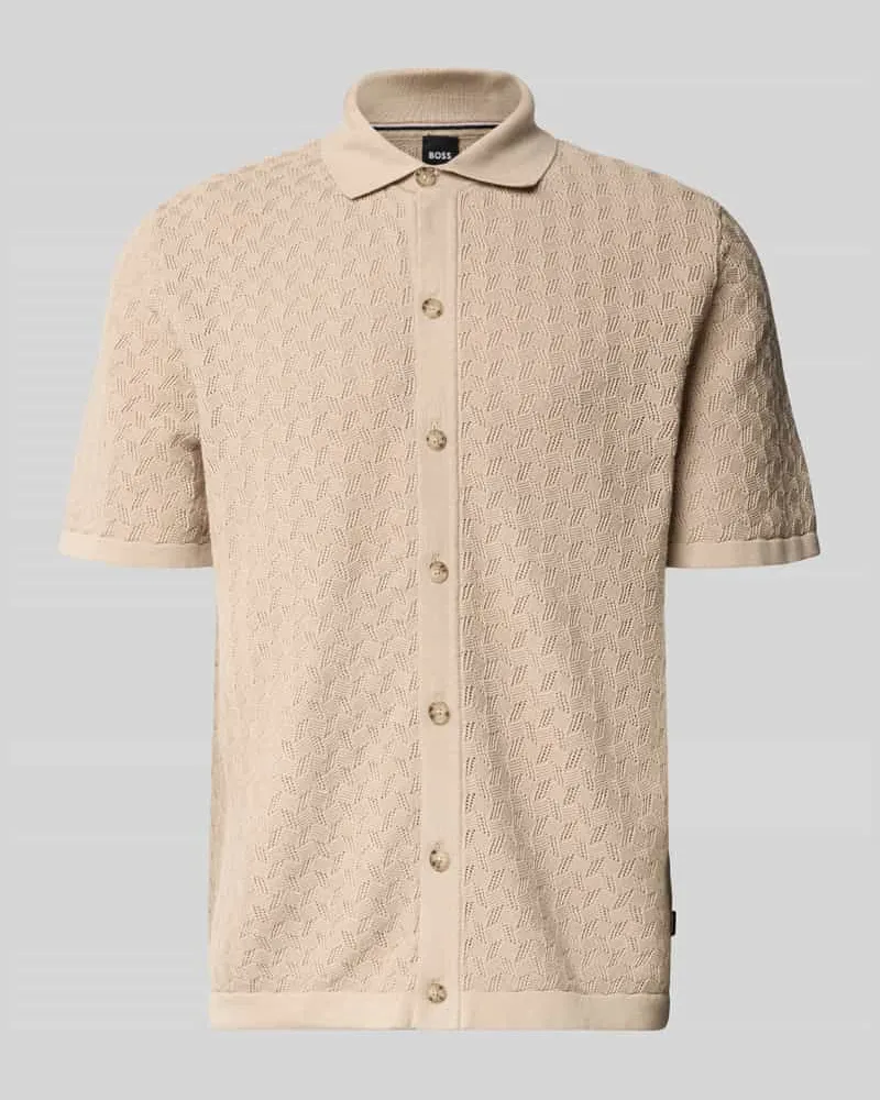 HUGO BOSS Relaxed Fit Freizeithemd aus reiner Baumwolle Modell 'NAPPO Beige
