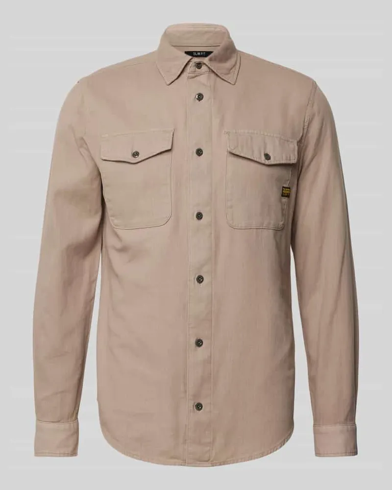 G-STAR RAW Slim Fit Freizeithemd mit Brusttaschen Modell 'Marine 