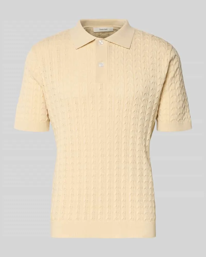 Selected Homme Regular Fit Poloshirt aus reiner Baumwolle Modell 'MATTIS Sand