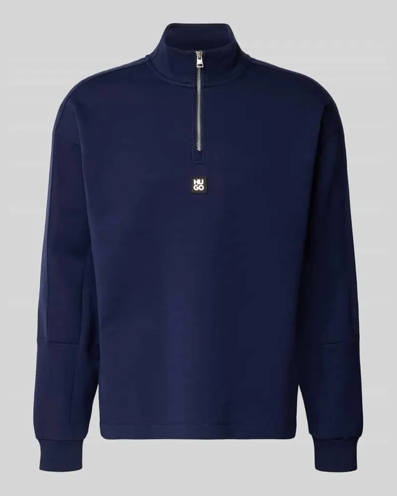 HUGO BOSS Relaxed Fit Sweatshirt aus Baumwoll-Mix Modell 'DANOVOTOP Royal