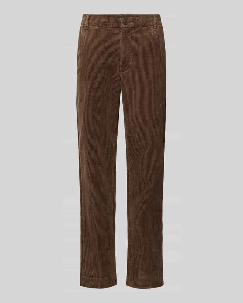 Selected Tapered Fit Cordhose aus reiner Baumwolle Modell 'LEROY Schoko