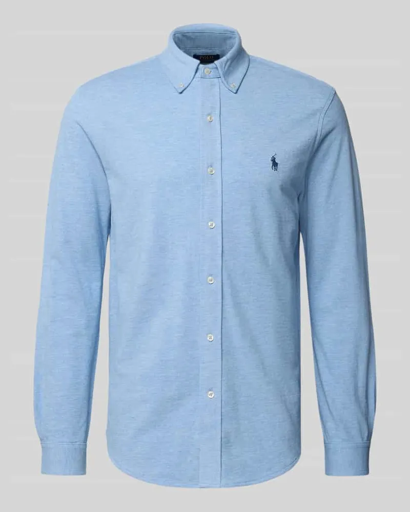 Ralph Lauren Freizeithemd mit Knopfleiste Hellblau