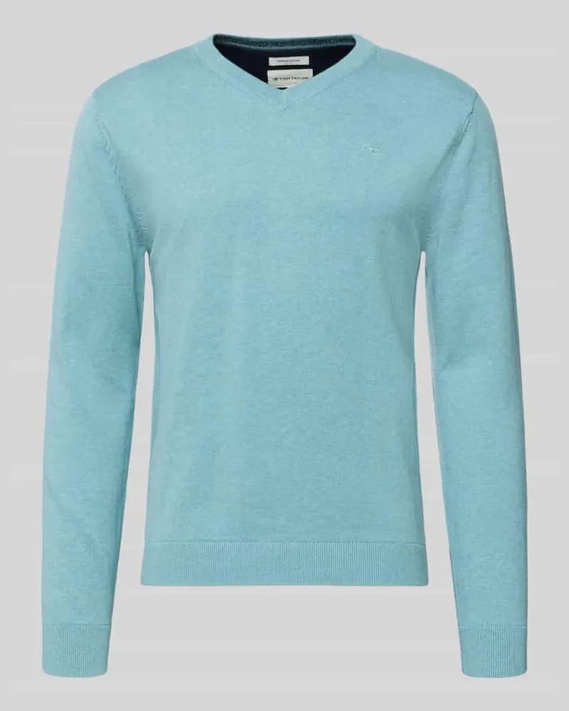Tom Tailor Regular Fit Pullover aus reiner Baumwolle Blau