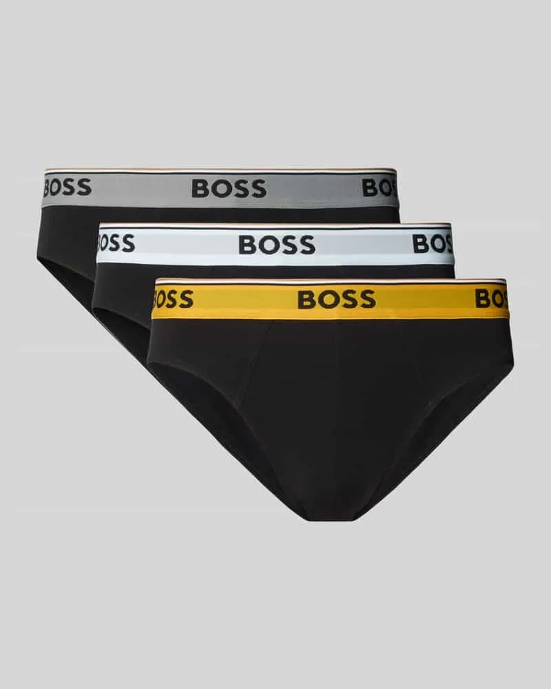 HUGO BOSS Slip aus Baumwoll-Mix im 3er-Pack Modell 'BRIEF 3P POWER Black