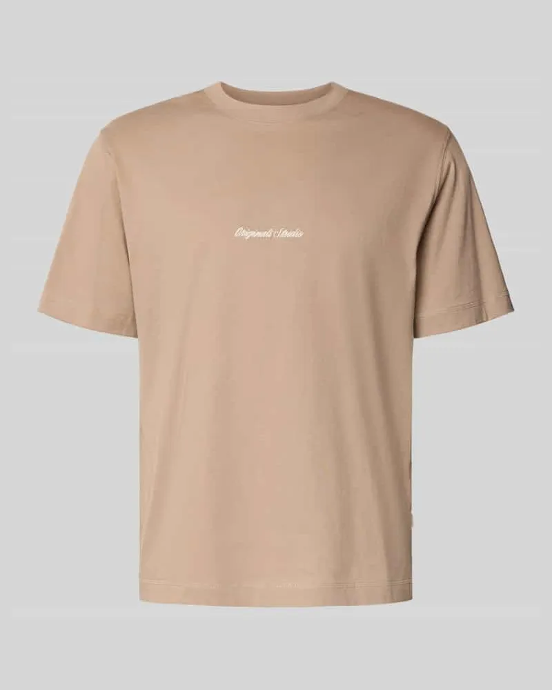 Jack & Jones T-Shirt mit Rundhalsausschnitt Beige