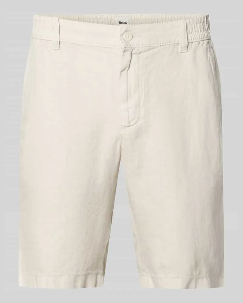 Brax Regular Fit Bermuda aus reinem Leinen Sand