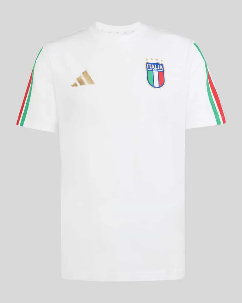 adidas T-Shirt Trikot aus reiner Baumwolle 'ITALIA Weiss