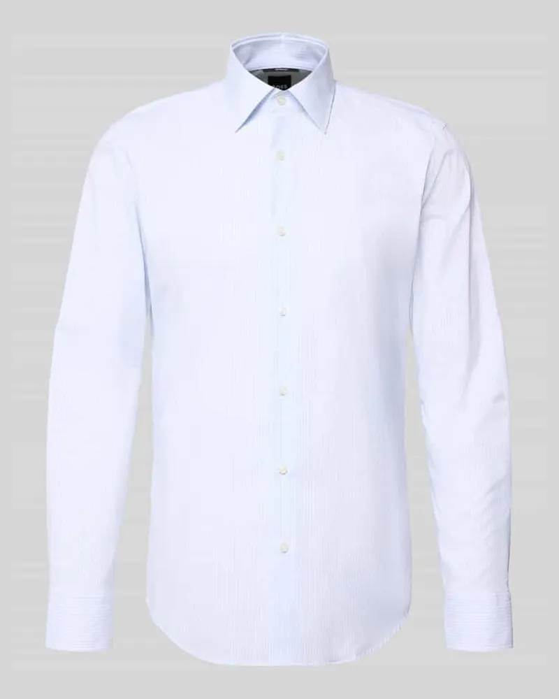 HUGO BOSS Slim Fit Businesshemd mit Kentkragen Modell 'P-HANK-K Bleu