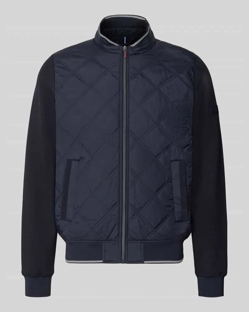 Christian Berg Regular Fit Collegejacke aus Baumwoll-Mix Marine