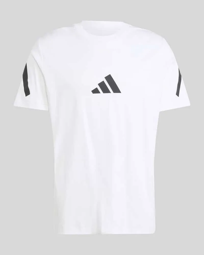adidas Regular Fit T-Shirt aus reiner Baumwolle Weiss