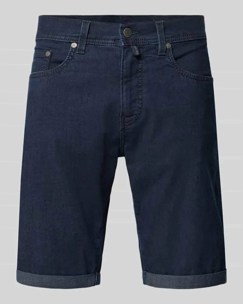 Pierre Cardin Jeansshorts mit Label-Detail Black