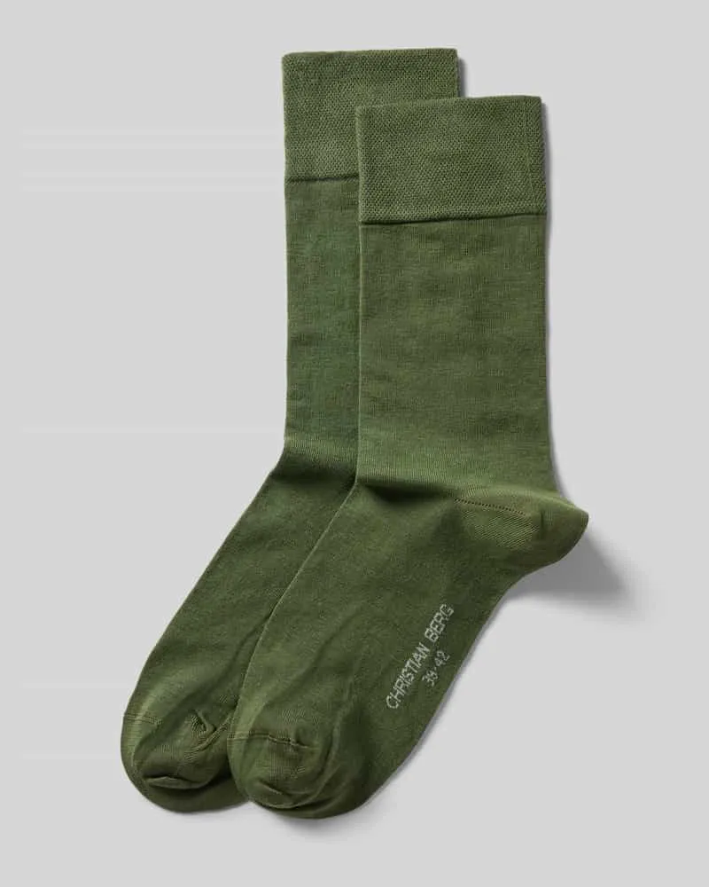 Christian Berg Socken mit Label-Print im 2er-Pack 