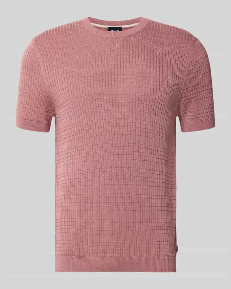 JOOP! Strickshirt mit Strukturmuster Modell 'Elio Rosa
