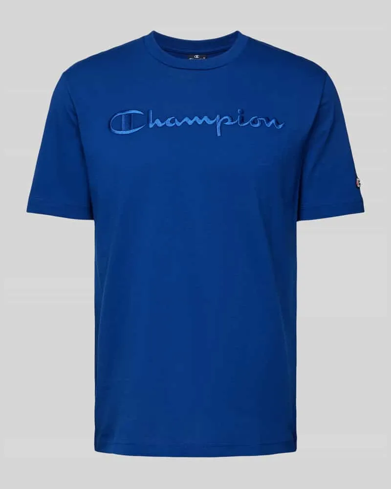Champion T-Shirt mit Label-Stitching Blau