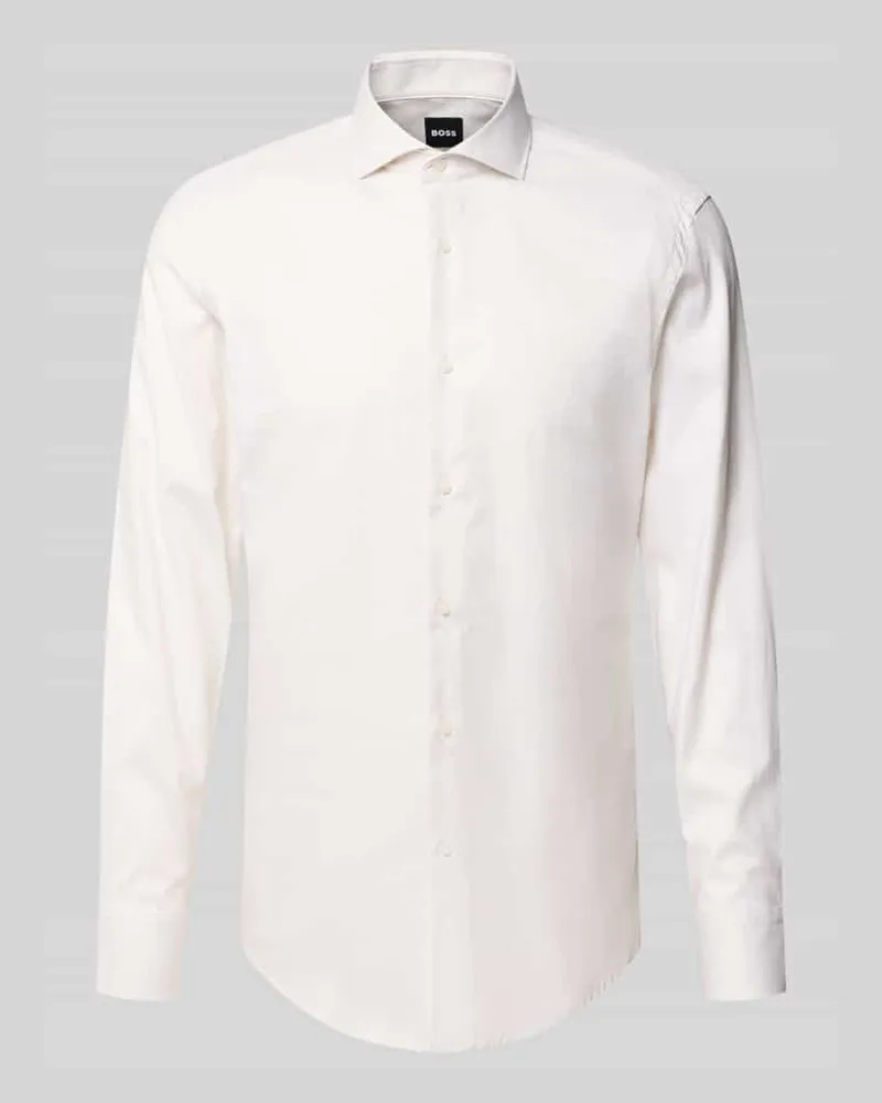 HUGO BOSS Slim Fit Businesshemd aus Baumwoll-Mix Modell 'H-HANK-SP Sand