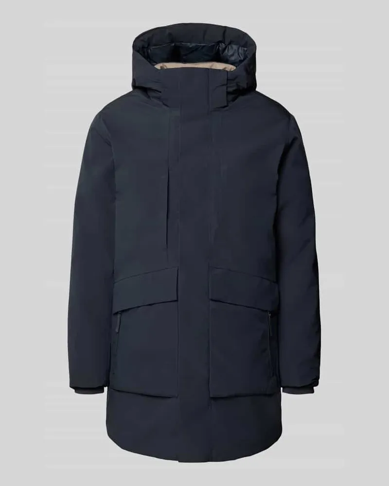 Jack & Jones Regular Fit Parka mit Pattentaschen Modell 'LAMOON Marine
