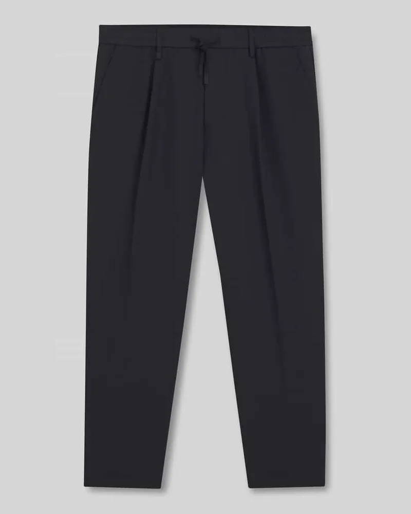 HUGO BOSS Tapered Bundfaltenhose mit halbelastischer Bund Modell 'CONVERT-PLEAT Dunkelblau