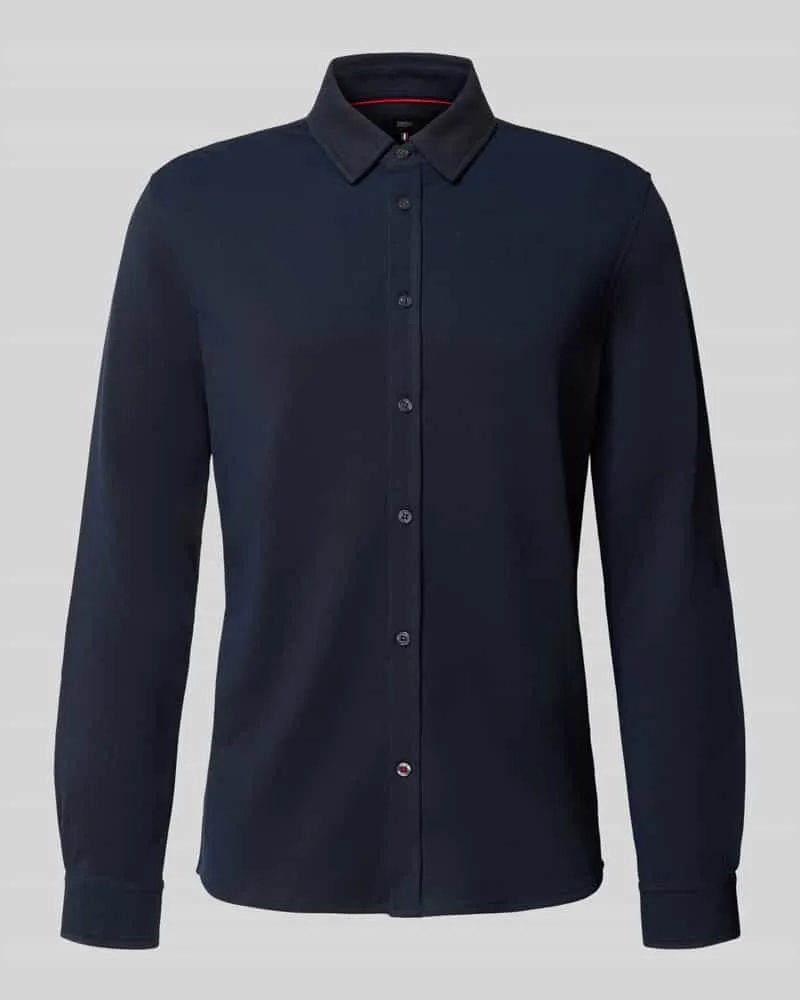 cinque Slim Fit Business-Hemd aus Baumwoll-Mix Black