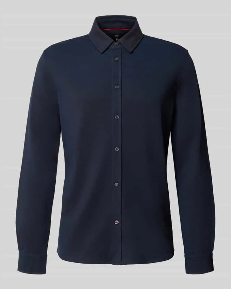 cinque Slim Fit Business-Hemd aus Baumwoll-Mix Black