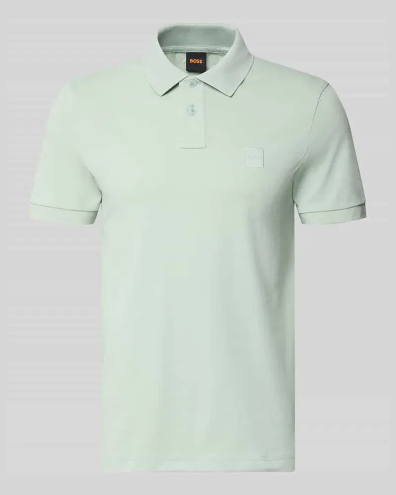 HUGO BOSS Regular Fit Poloshirt aus Baumwoll-Mix Modell 'PASSENGER Tuerkis