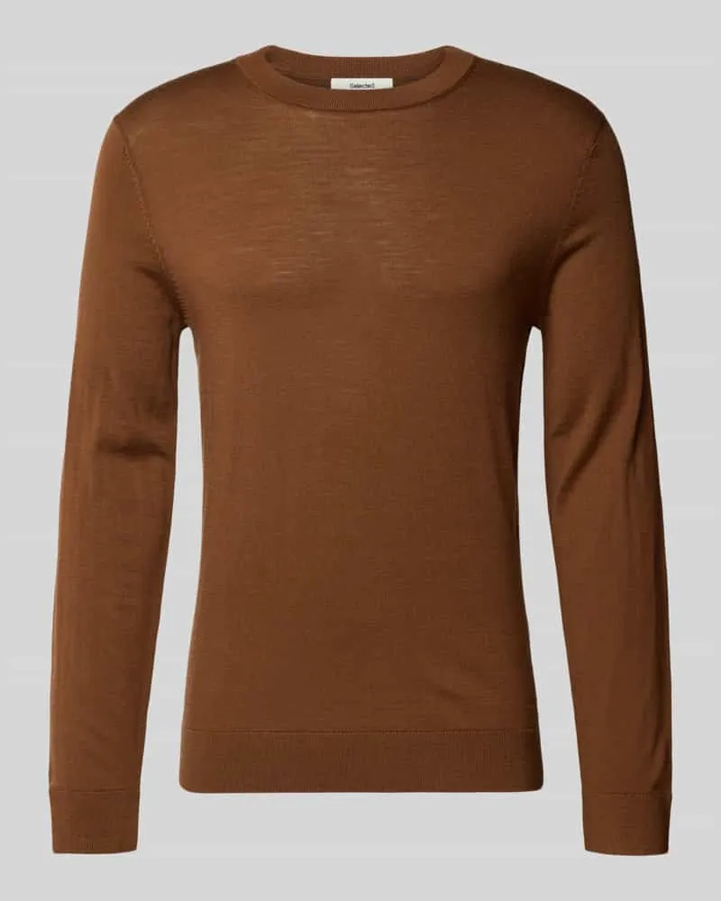 Selected Homme Regular Fit Pullover aus reiner Wolle Modell 'TRAY 