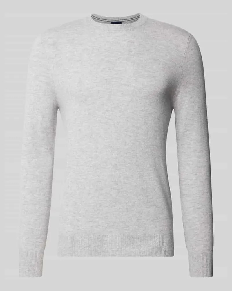 Christian Berg Regular Fit Strickpullover aus Woll-Kaschmir-Mix Hellgrau
