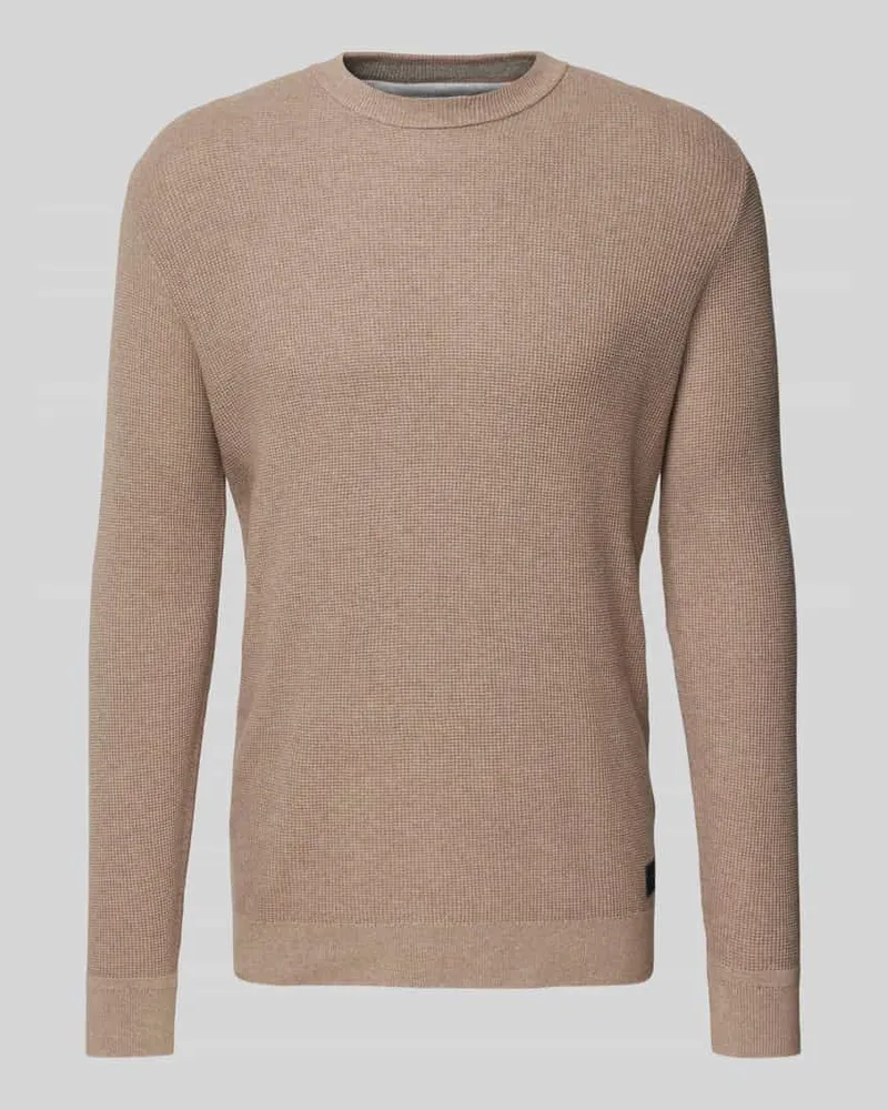 Tom Tailor Regular Fit Strickpullover aus reiner Baumwolle Mud