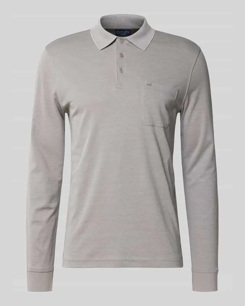 Christian Berg Regular Fit Poloshirt im langärmeligen Design 