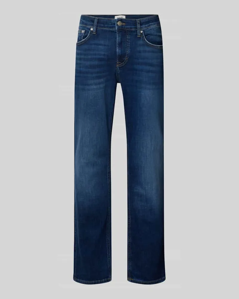 JOOP! Straight Fit Jeans im 5-Pocket-Design Modell 'Mitch Blau