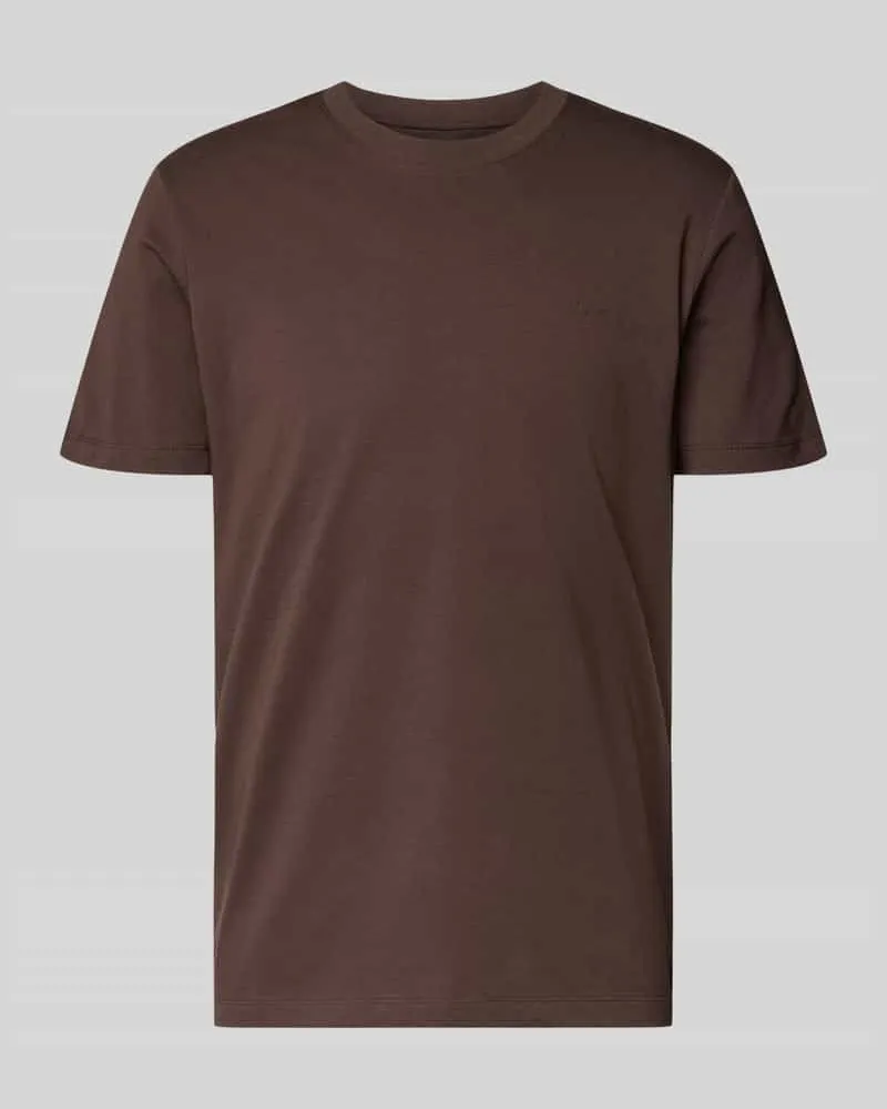 S.Oliver Regular Fit T-Shirt aus reiner Baumwolle Schoko