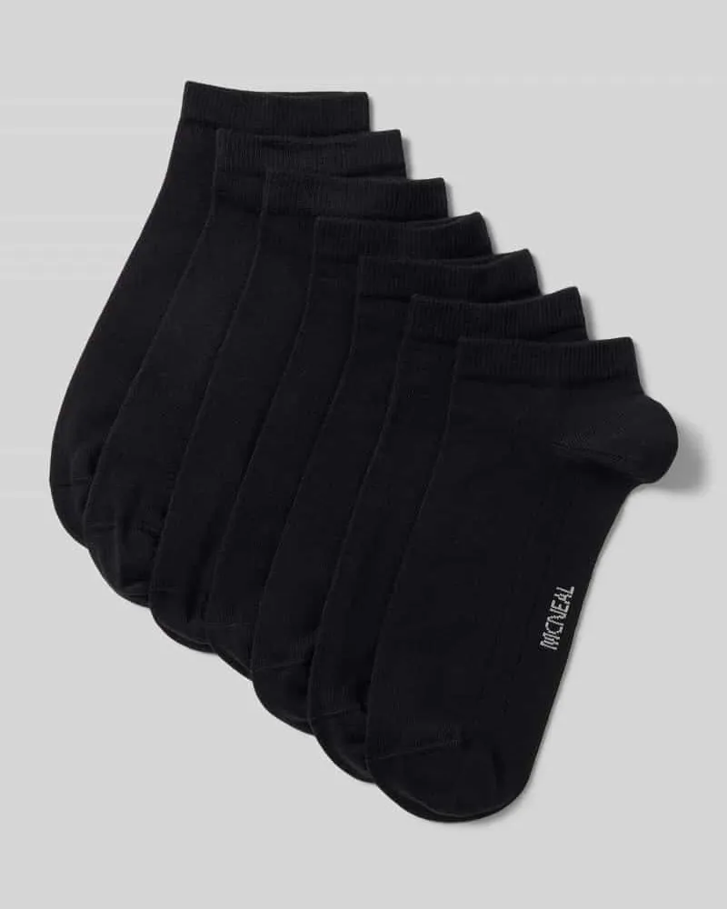 McNeal Sneakersocken im 7er-Pack mit Label-Detail Black