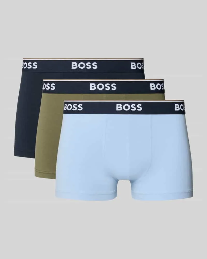 HUGO BOSS Trunks aus Baumwoll-Mix im 3er-Pack Modell 'TRUNK 3P POWER Hellblau