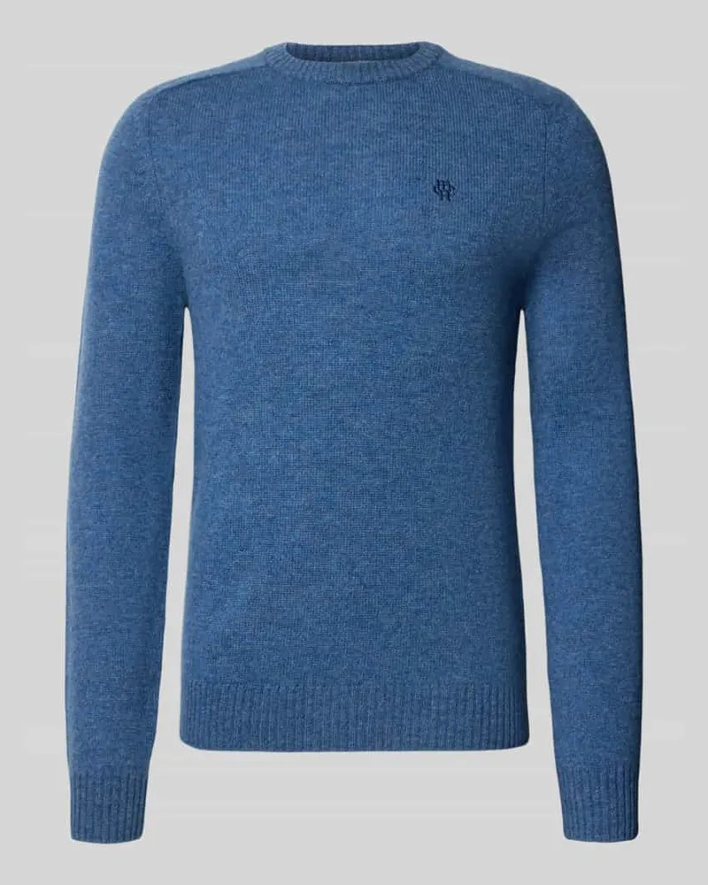 McNeal Strickpullover mit gerippten Abschlüssen Jeansblau