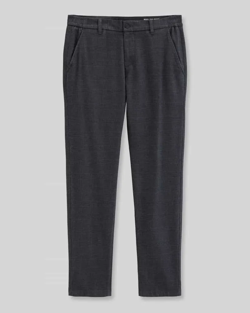 Marc O'Polo Mid Waist Hose mit Bundfalte Modell 'Stig Mittelgrau