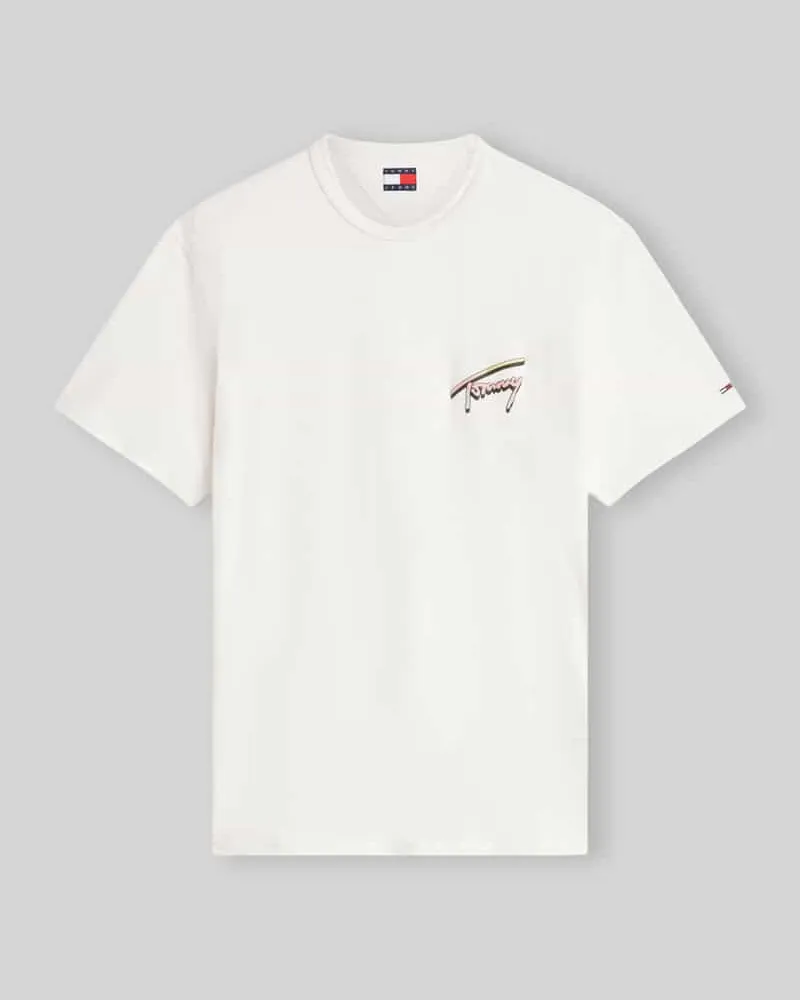 Tommy Hilfiger Relaxed Fit T-Shirt aus reiner Baumwolle Weiss