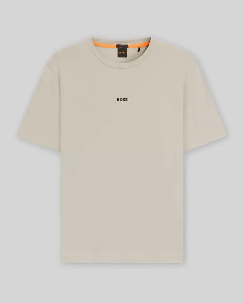 HUGO BOSS Regular Fit T-Shirt aus Baumwoll-Mix Modell 'TCHUP Sand