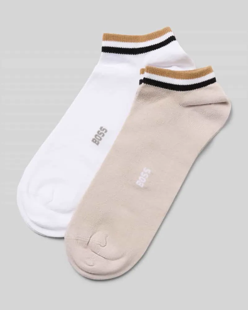HUGO BOSS Sneaker-Socken im 2er-Pack aus Baumwoll-Mix Beige