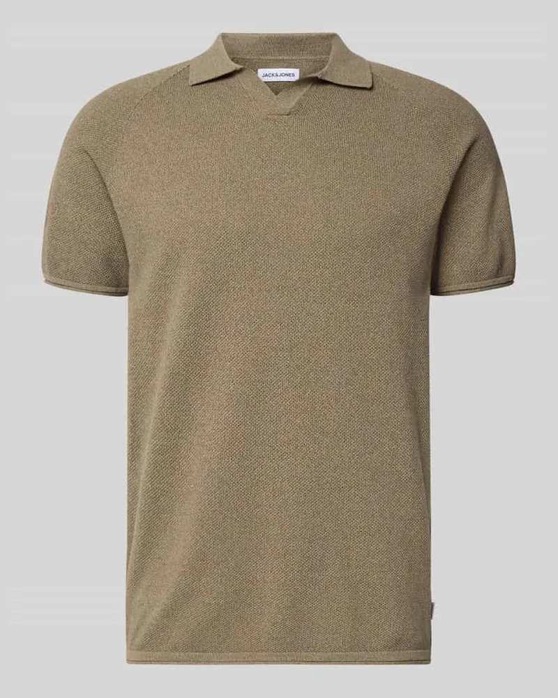 Jack & Jones Regular Fit Poloshirt mit Strukturmuster Modell 'HILL Oliv