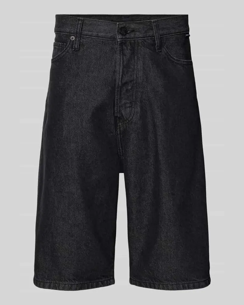 Armedangels Loose Fit Jeansshorts aus Baumwoll-Mix Modell 'BAGGY Dunkelgrau