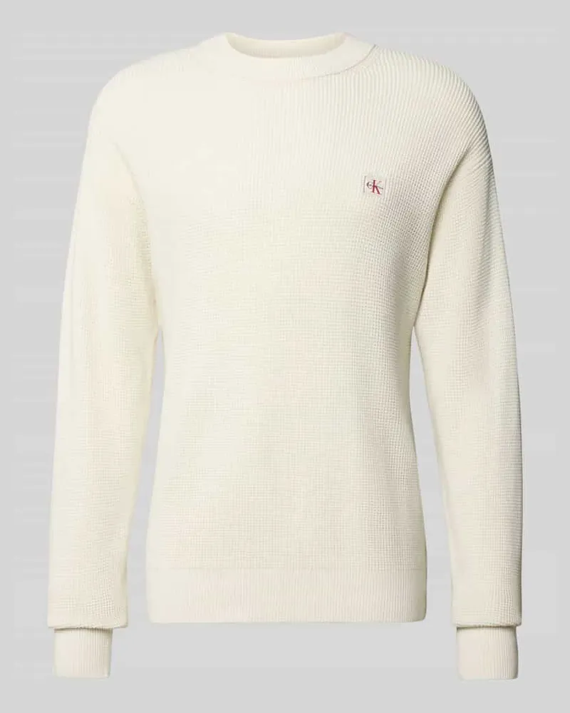 Calvin Klein Strickpullover mit Label-Patch 
