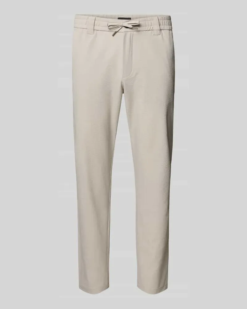 HUGO BOSS Tapered Chino mit Tunnelzug Sand