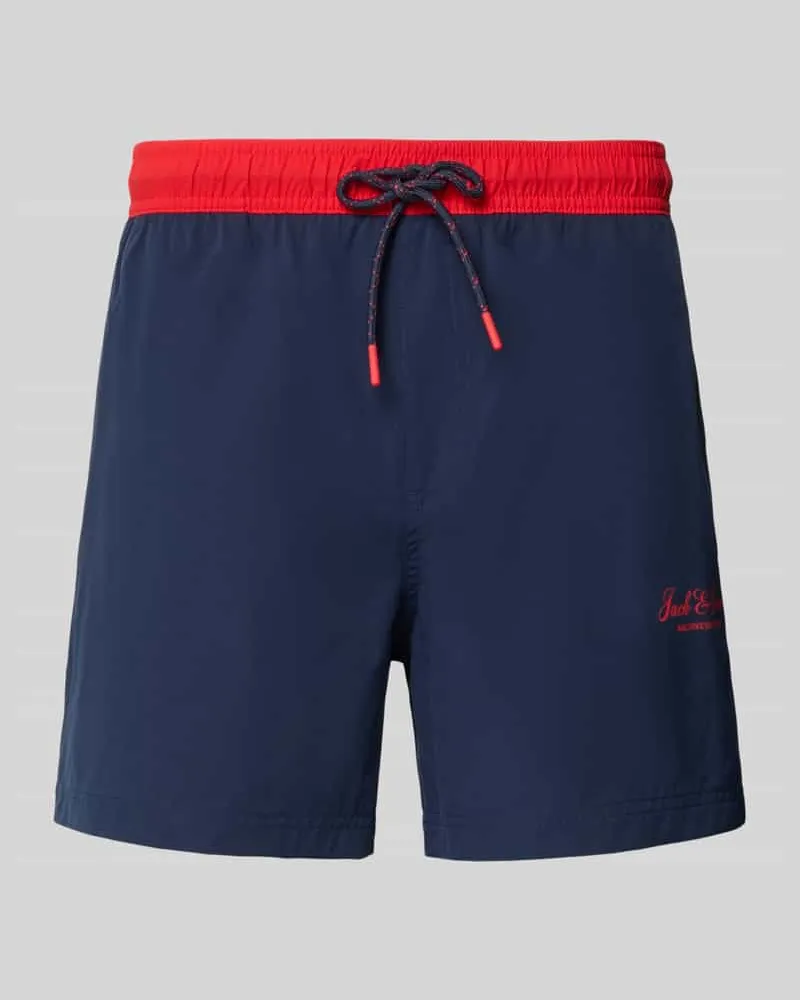 Jack & Jones Badeshorts mit Gesäßtasche Modell 'MAUI Marine