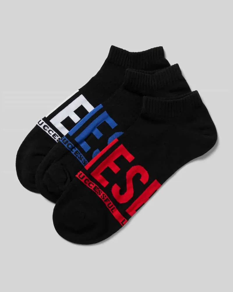 Diesel Socken mit Label-Print im 3er-Pack 