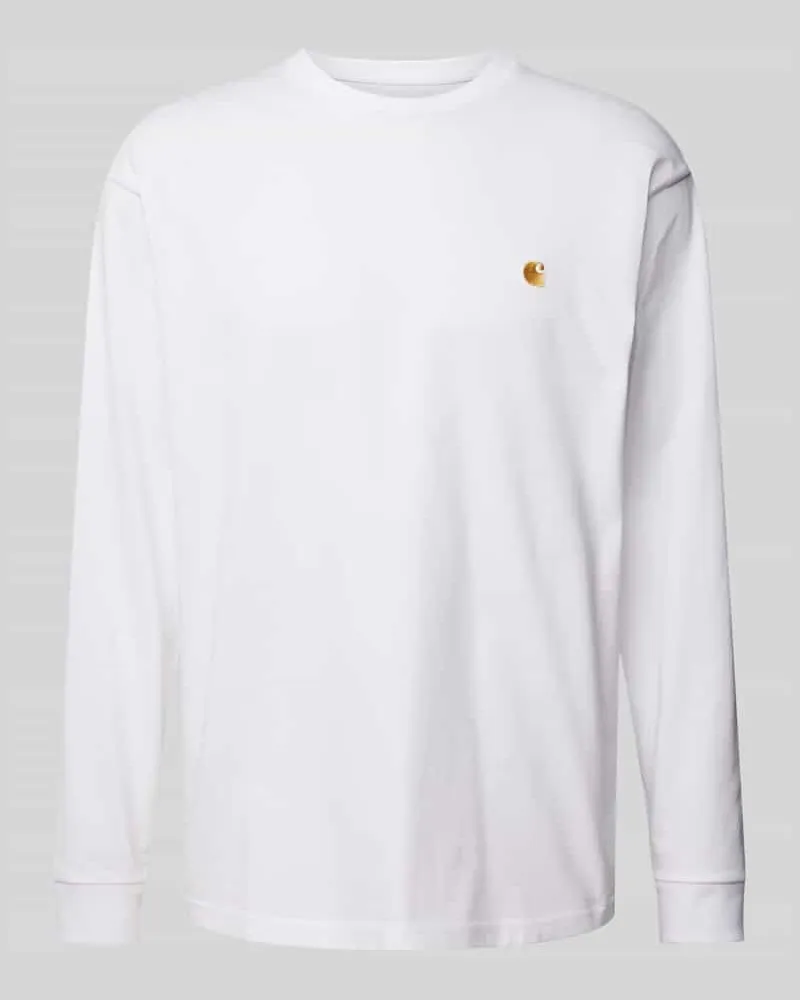 Carhartt WIP Longsleeve mit Label-Stitching Weiss