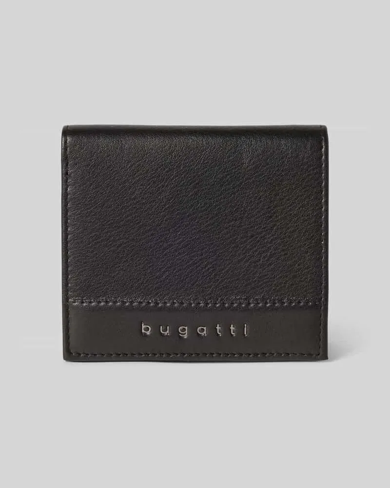 Bugatti Portemonnaie mit Label-Detail Modell 'Nome Black