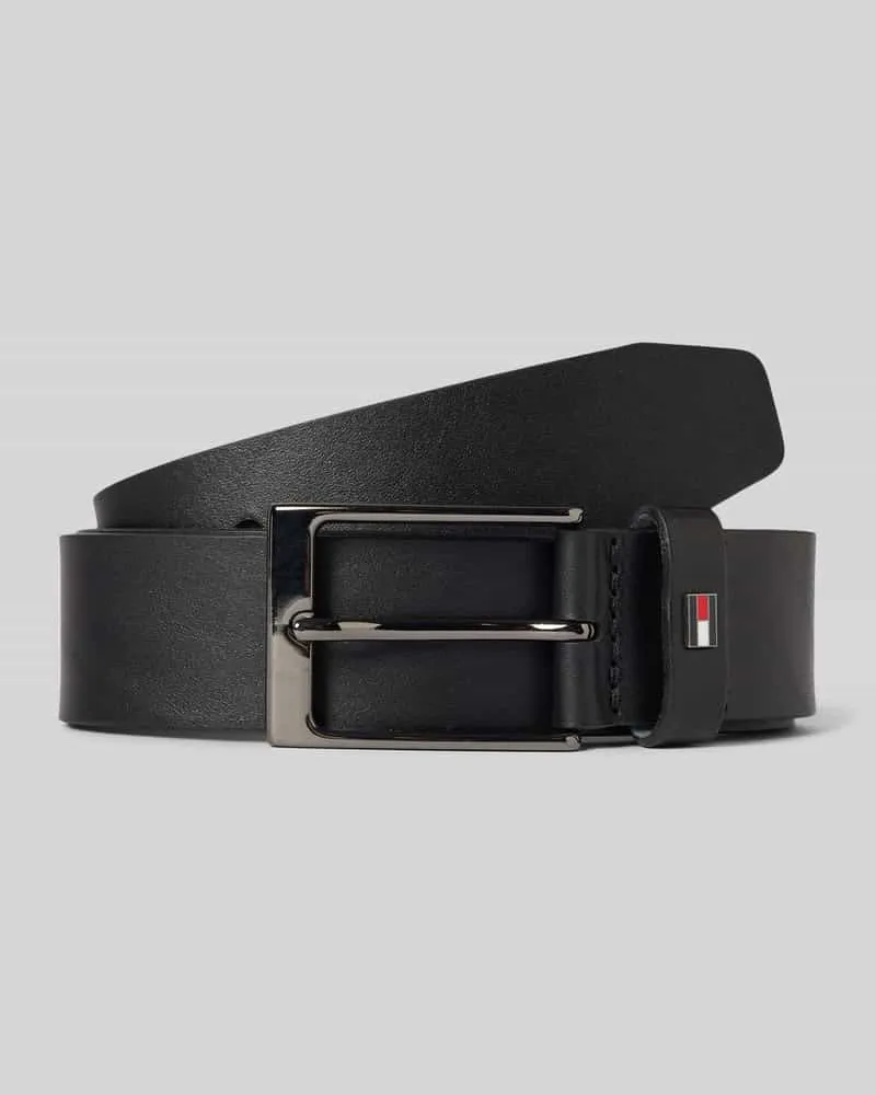Tommy Hilfiger Ledergürtel mit Logo-Applikation Modell 'LAYTON Black