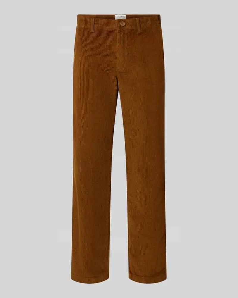Jack & Jones Regular Fit Cordhose mit Eingrifftaschen Mittelbraun